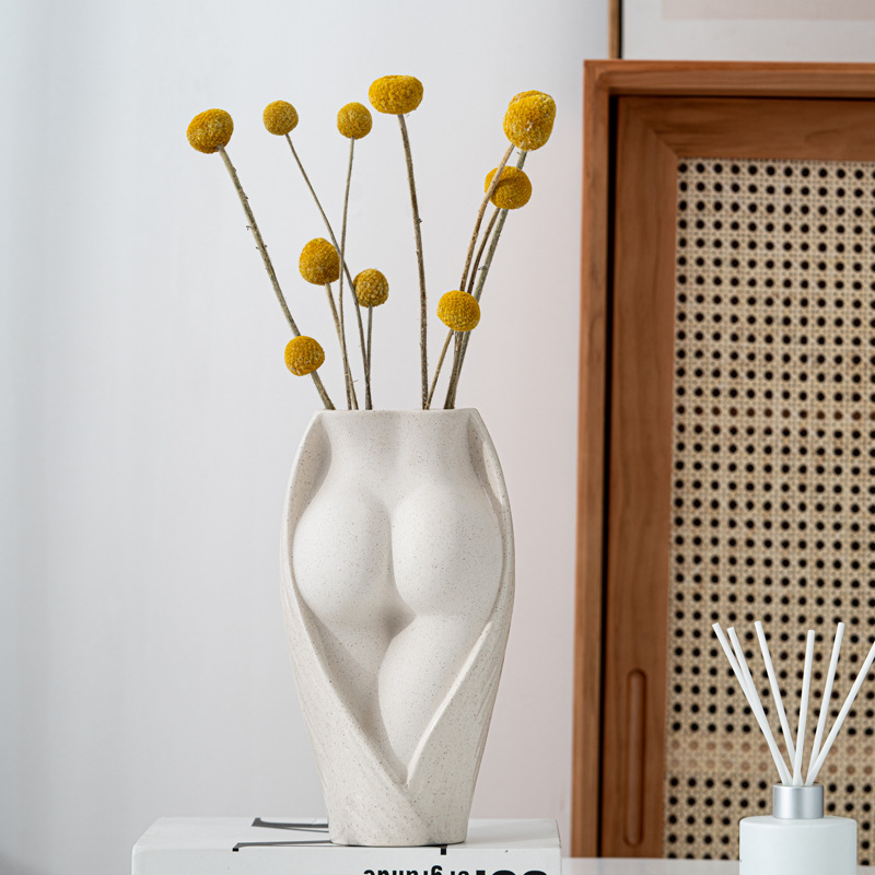 Home office desk half-naked hazy simple modern human body flower arrangement ceramic ornament