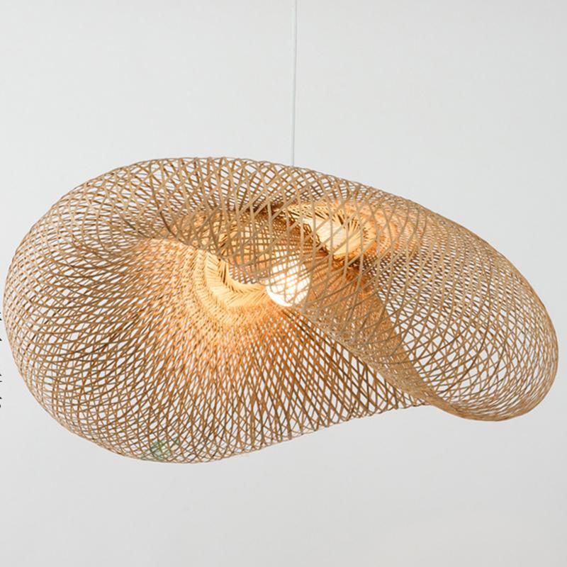 Bamboo lantern chandeliers Japanese-style lamps Restaurant Hotpot Restaurant B&B Hotel Personalized Bamboo Art Lampshades