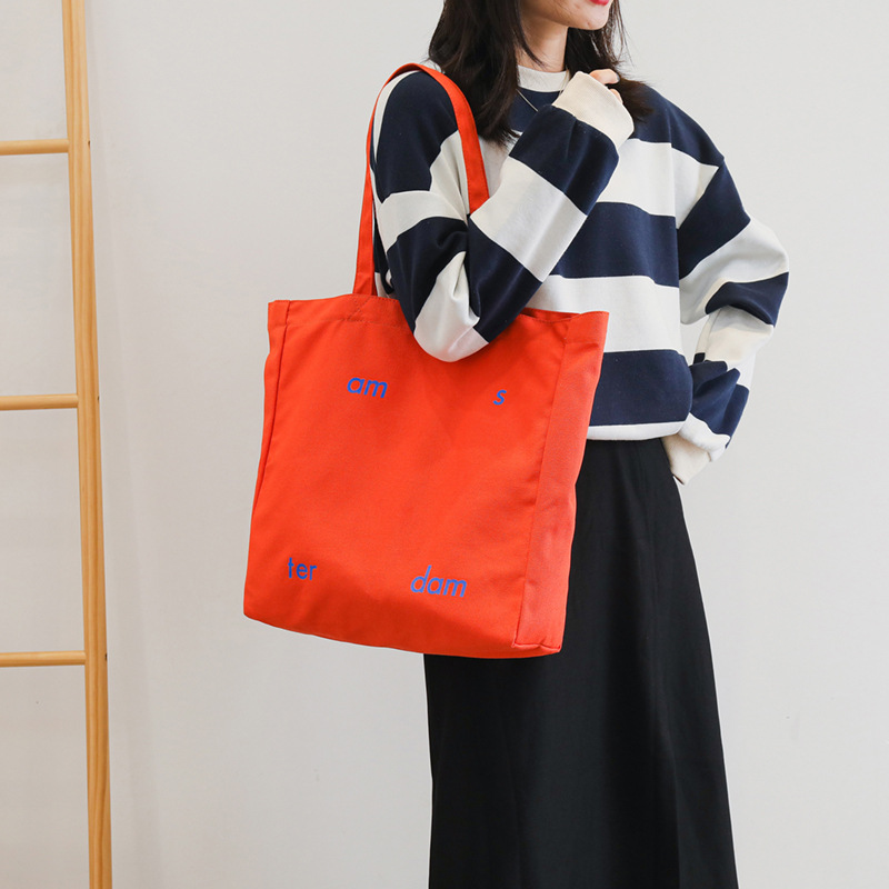 Japanese Harajuku Fengcanvas Tote Bag Women's Casual Large Capacity Hand-carrying Shoulder Bag